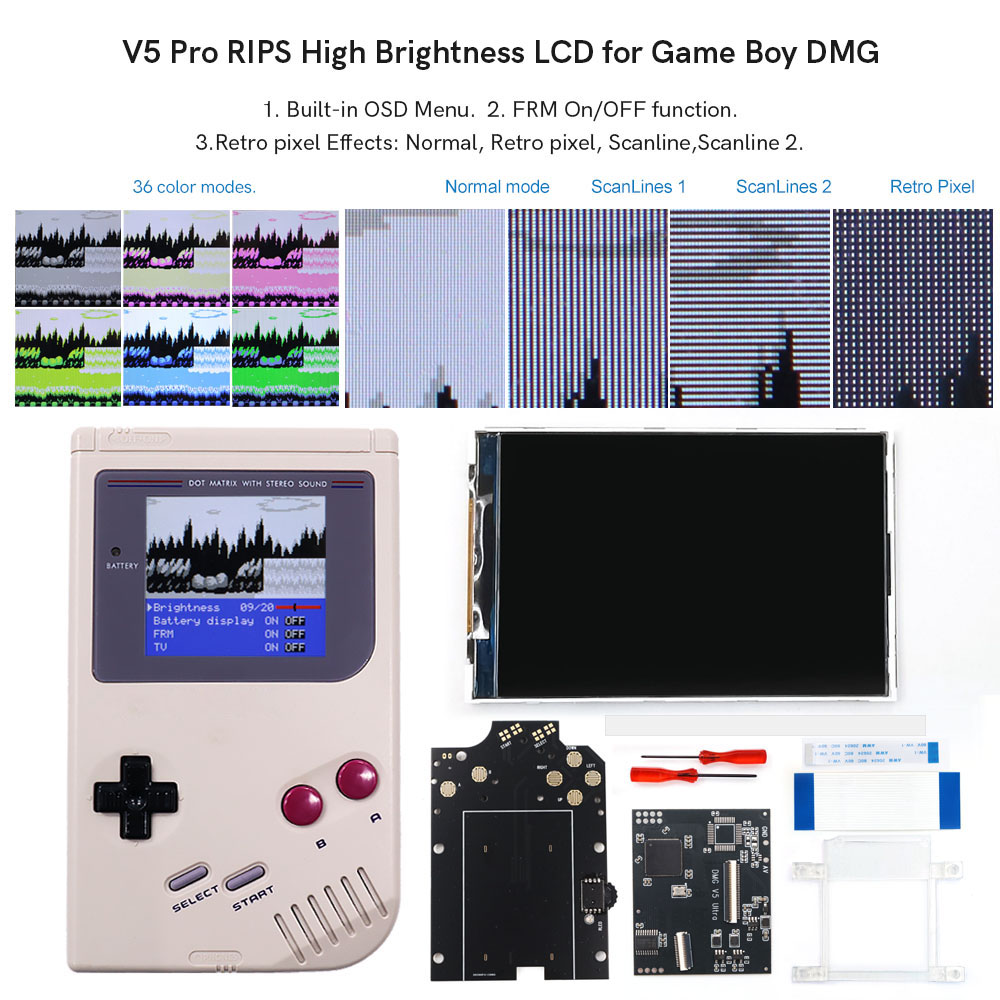 Retro Gaming Gameboy - HISPEEDIDO For GB Dmg V5 Pro