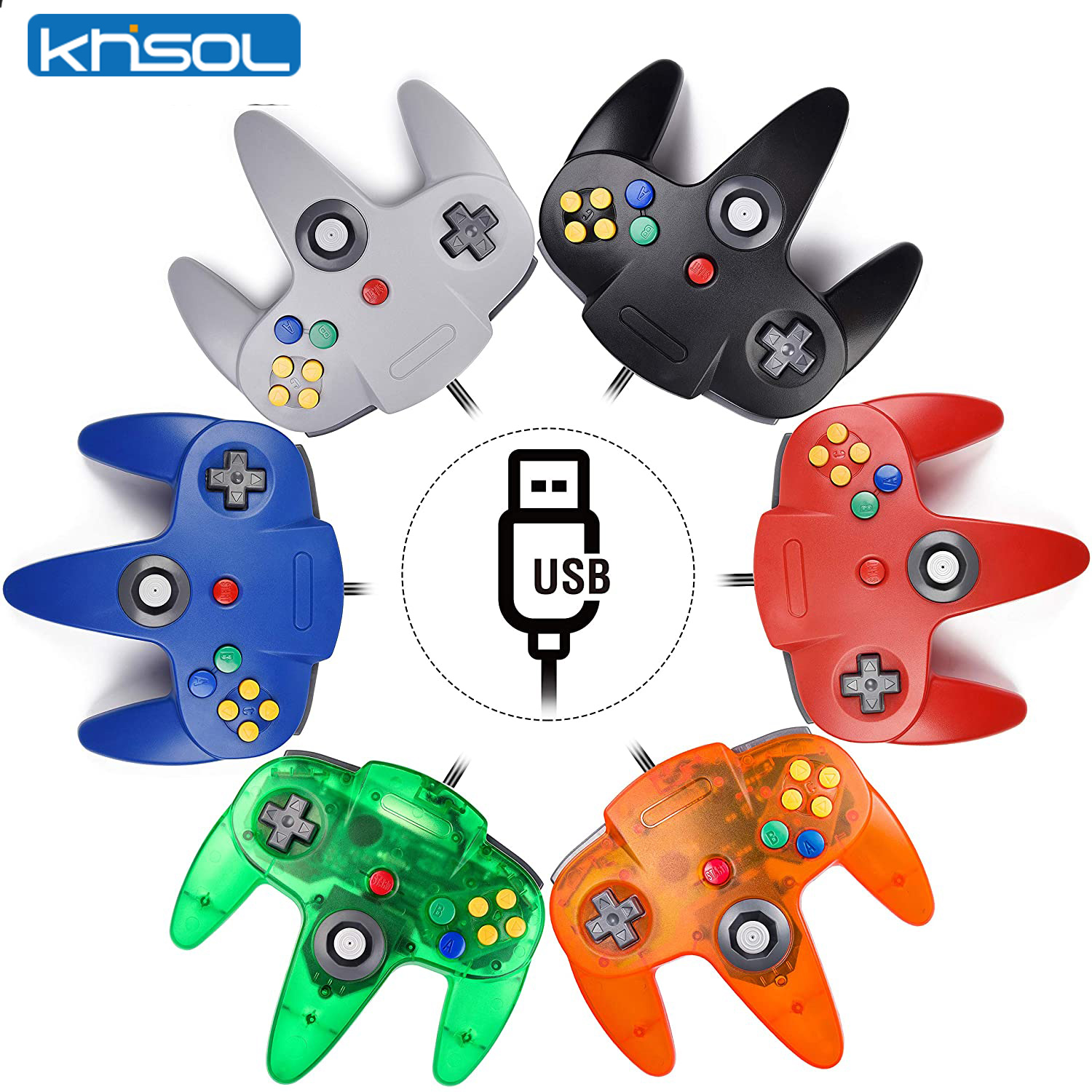 Retro Gaming Corps - N64 Controller Classic USB Wired Remote