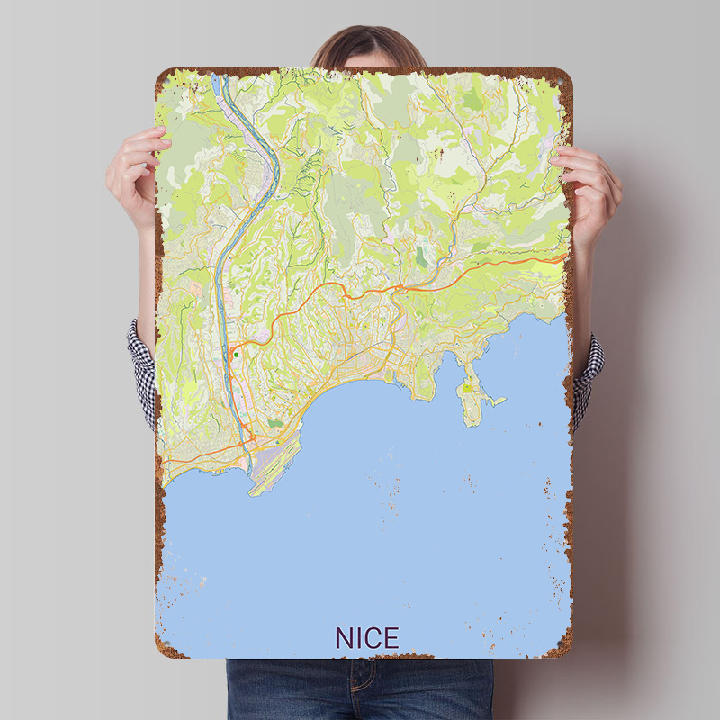Map of Nice France Printed Pos - огляд і ціна Retro Gaming France