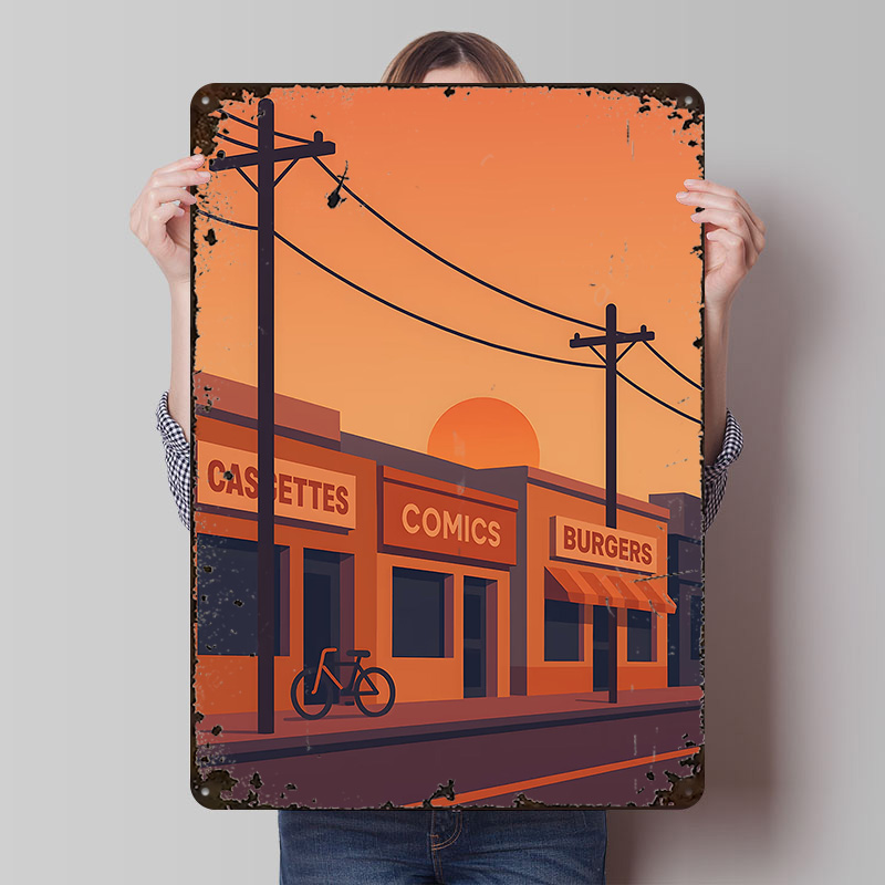 Sunset Street With Shops and B - огляд і ціна Retro Gaming Shops