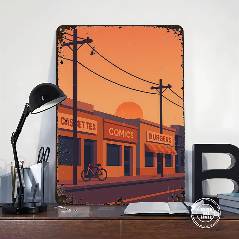 Sunset Street With Shops and B - огляд і ціна Retro Gaming Shops