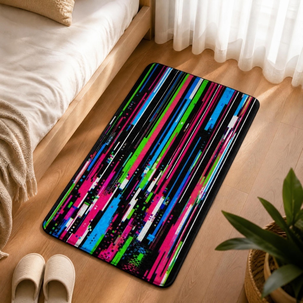 Cyberpunk Glitch Colorful Vert - огляд і ціна Retro Gaming Rug