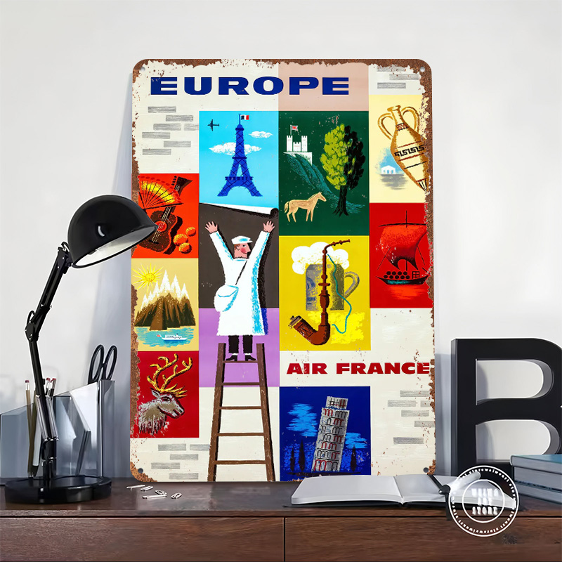 Europe Air France Travel Metal - огляд і ціна Retro Gaming France