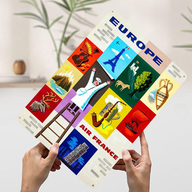Europe Air France Travel Metal - огляд і ціна Retro Gaming France