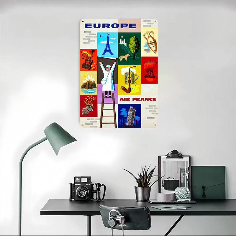 Europe Air France Travel Metal - огляд і ціна Retro Gaming France