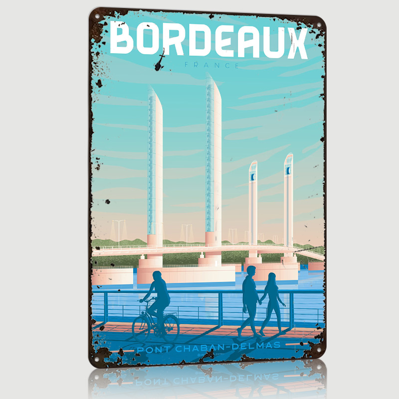 Bordeaux France Metal Poster C - огляд і ціна Retro Gaming France