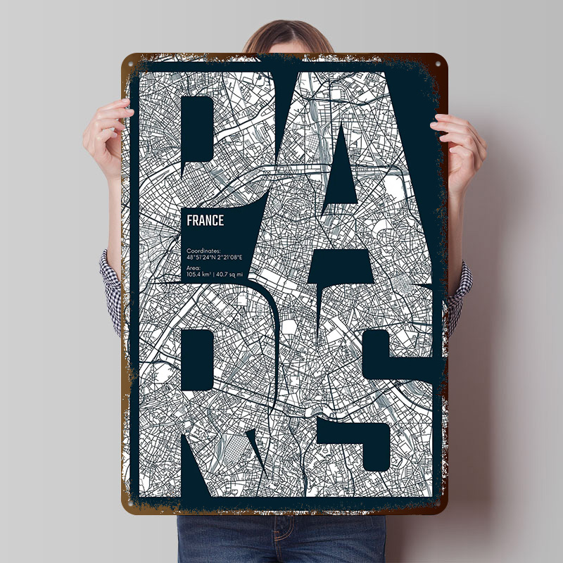 Paris France Map Typography Pr - огляд і ціна Retro Gaming France