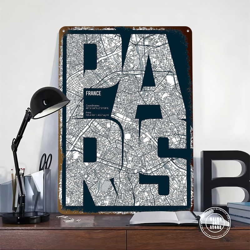 Paris France Map Typography Pr - огляд і ціна Retro Gaming France