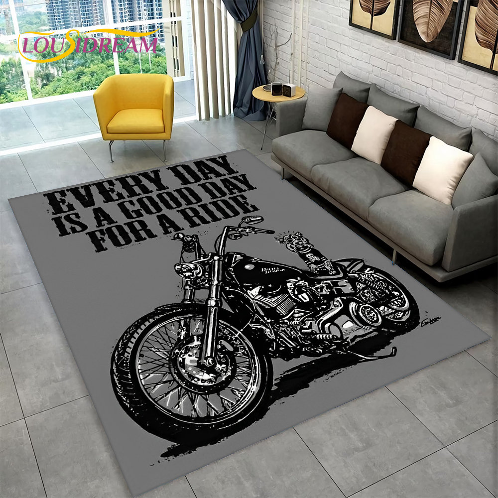 3D Retro Vintage Motorcycle Ar - огляд і ціна Retro Gaming Rug