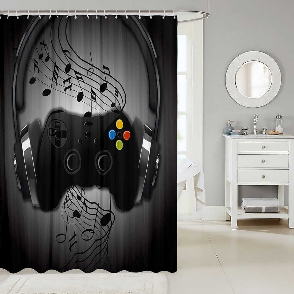 Boys Games Shower Curtain Blac - огляд і ціна Retro Gaming Gameboy