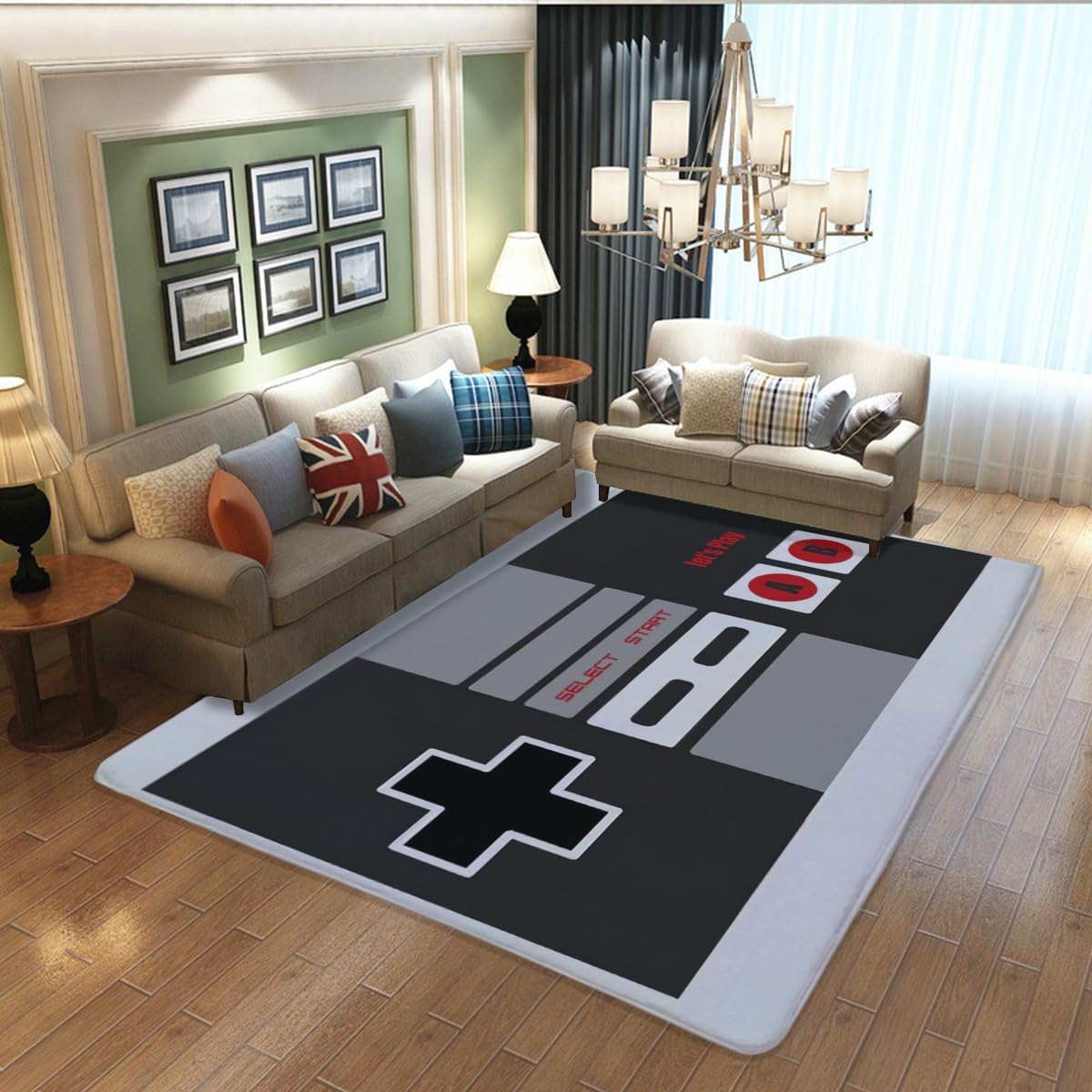 Vintage NES Controller Themed  - огляд і ціна Retro Gaming Rug
