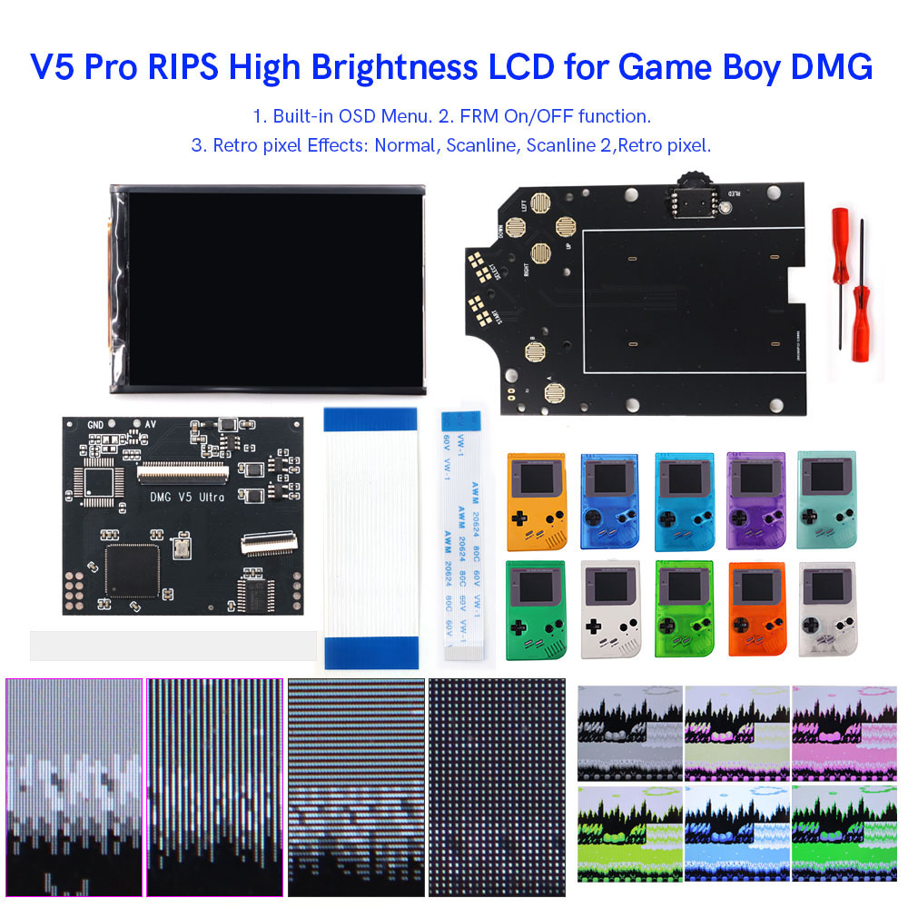 HISPEEDIDO For GB Dmg V5 Pro 3 - огляд і ціна Retro Gaming Gameboy