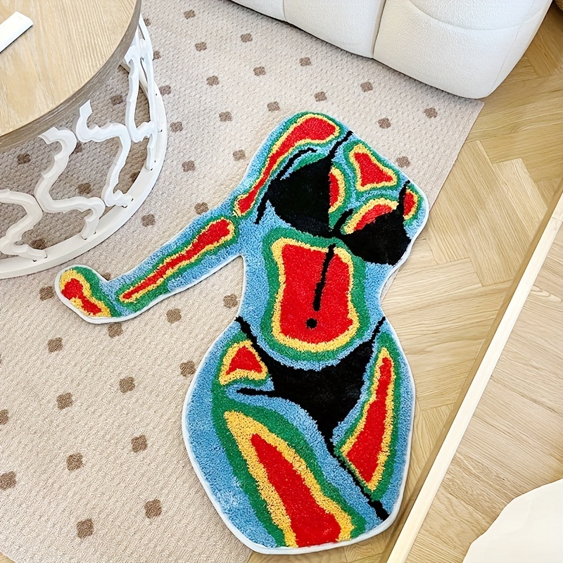 Irregular Body Shape Flocked F - огляд і ціна Retro Gaming Rug