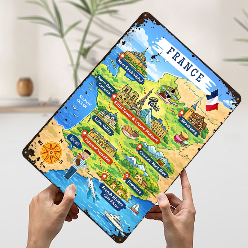 France Travel Map Cartoon Meta - огляд і ціна Retro Gaming France