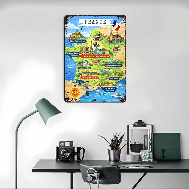 France Travel Map Cartoon Meta - огляд і ціна Retro Gaming France