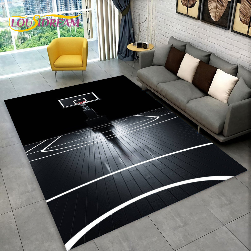 3D Basketball Cour Cartoon Are - огляд і ціна Retro Gaming Rug
