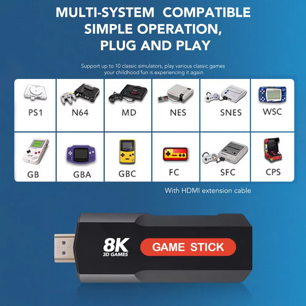 X2 Game Stick HD 4K 8K 3D Cons - огляд і ціна Retro Gaming Raspberry Pi Zero