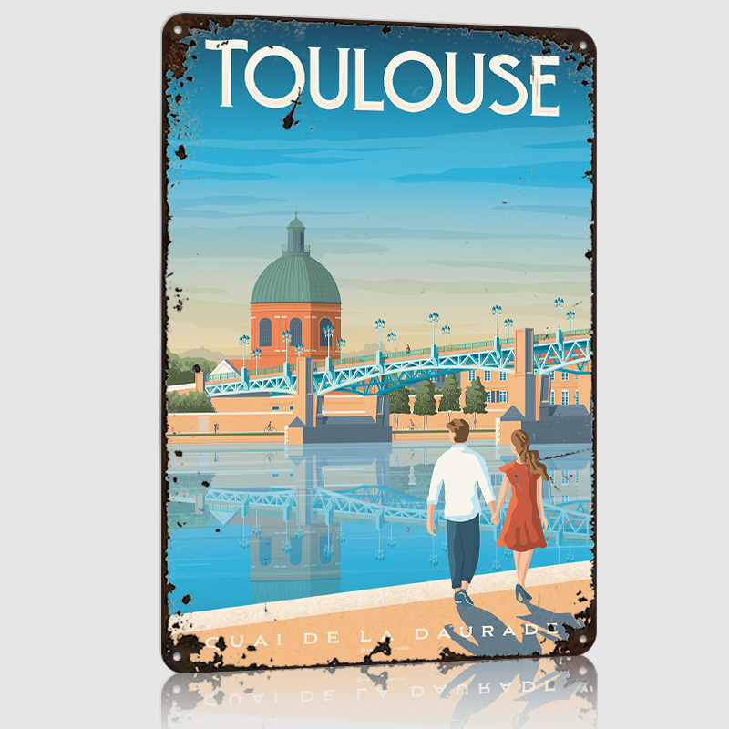 Toulouse France Print Metal Po - огляд і ціна Retro Gaming France